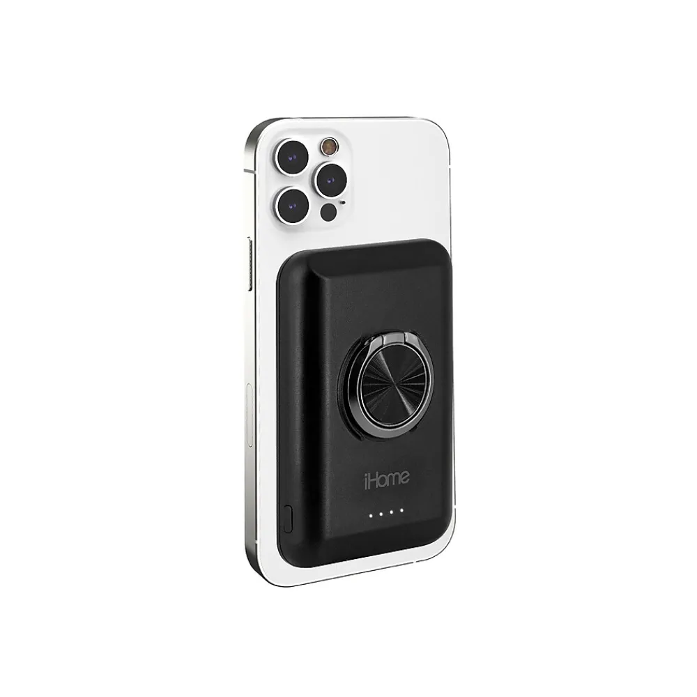iHome MagSafe Magnetic Power Bank for iPhone 12/13, 5000mAh, Black (2IHPP0852B4L2)