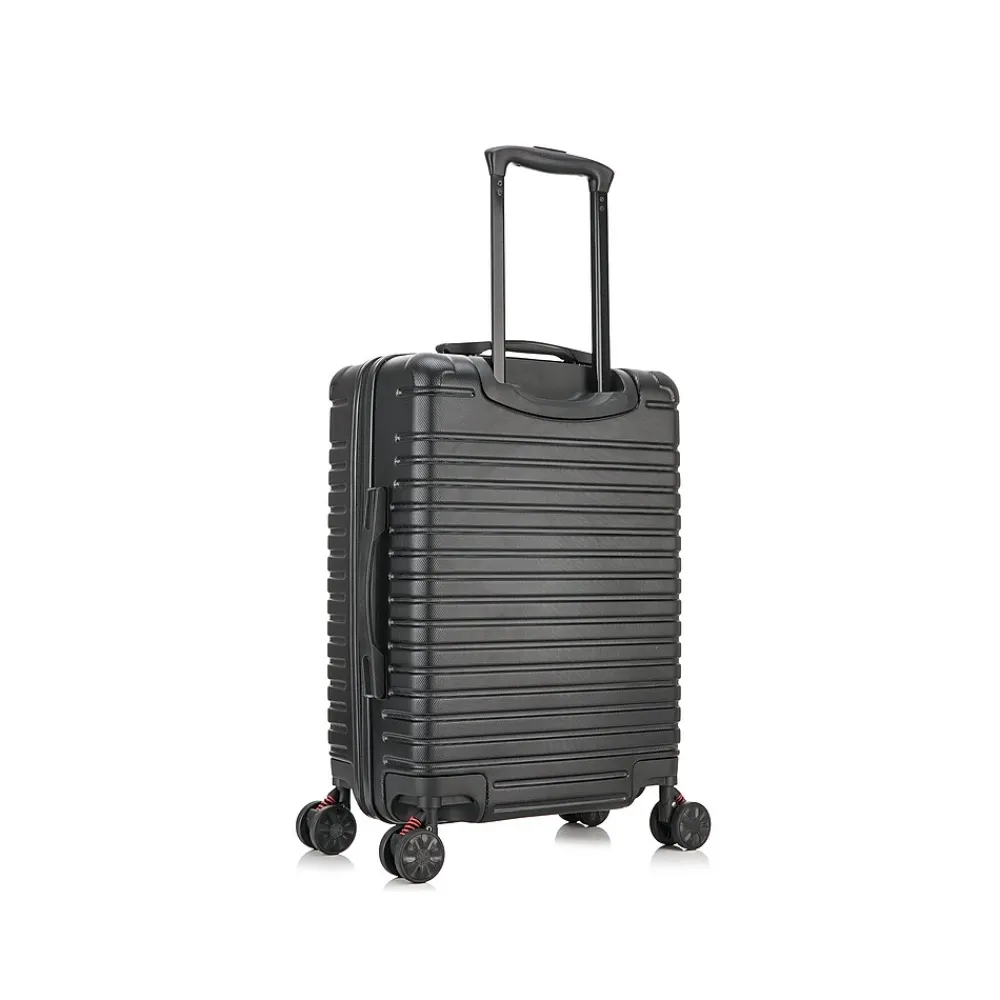 InUSA Deep 20" Hardside Carry-On Suitcase, 4-Wheeled Spinner, Black (IUDEE00S-BLK)