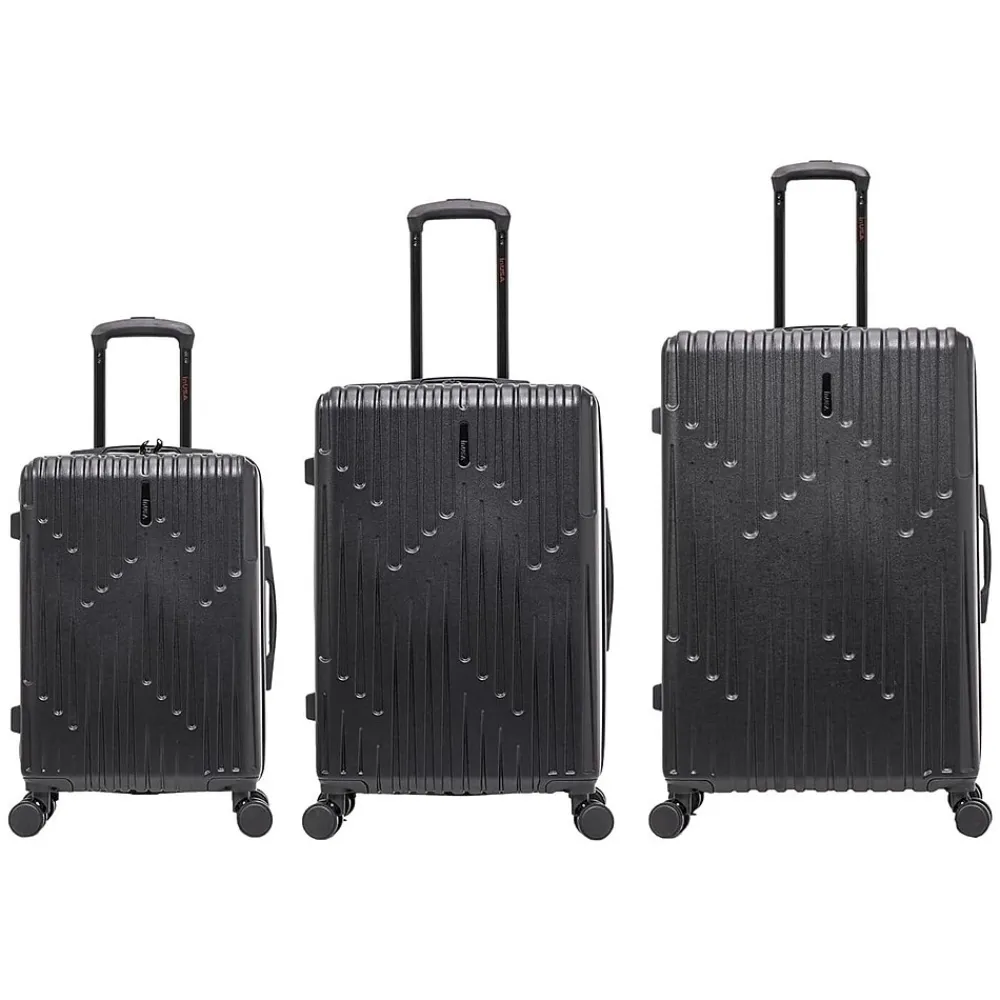 InUSA Drip Hardside Spinner Luggage Set, (IUDRISML-BLK)