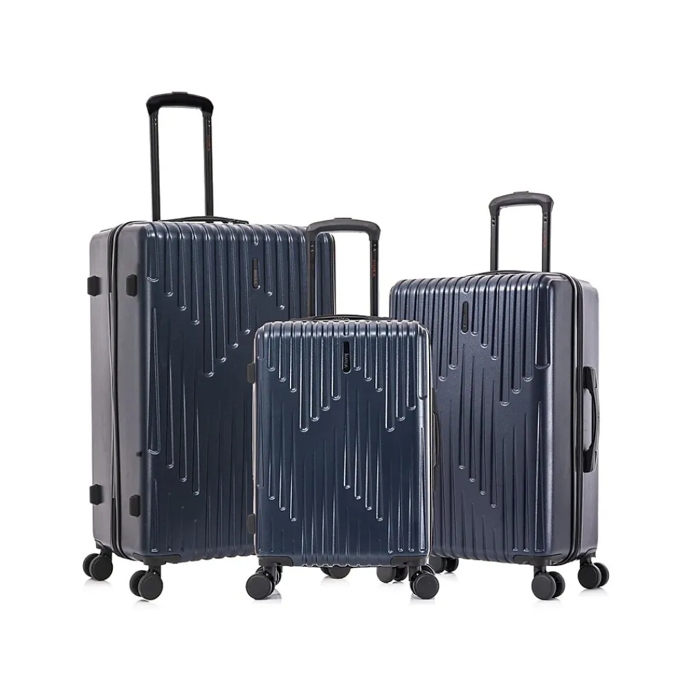 InUSA Drip Hardside Spinner Luggage Set, (IUDRISML-BLU)