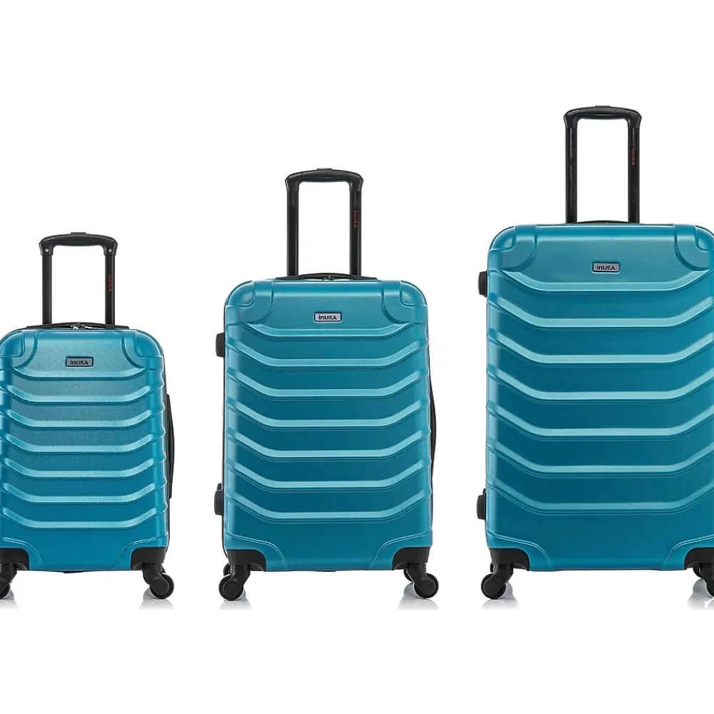 InUSA Endurance 3-Piece Hardside Spinner Luggage Set, Teal (IUENDSML-TEA)