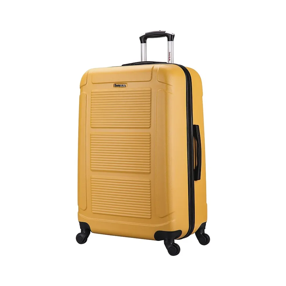 InUSA Pilot 28" Hardside Suitcase, 4-Wheeled Spinner, Mustard (IUPIL00L-MUS)