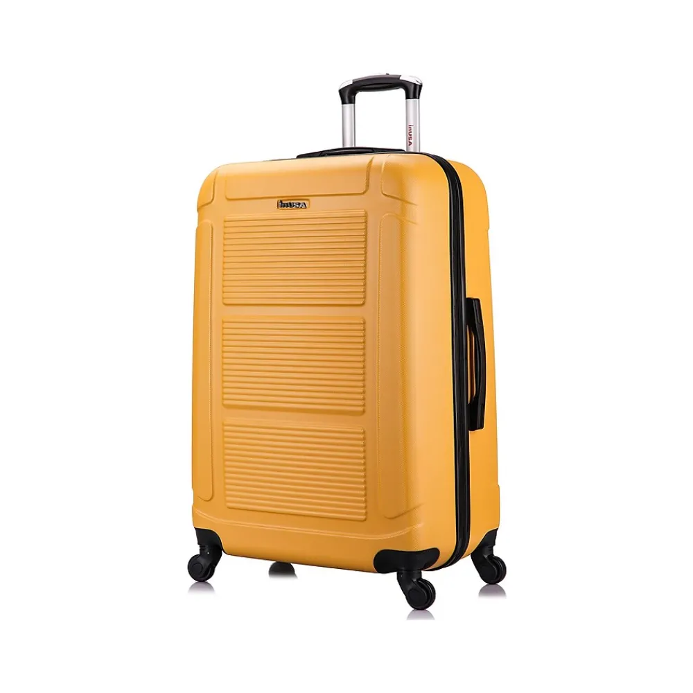 InUSA Pilot 3-Piece Hardside Spinner Luggage Set, Mustard (IUPILSML-MUS)