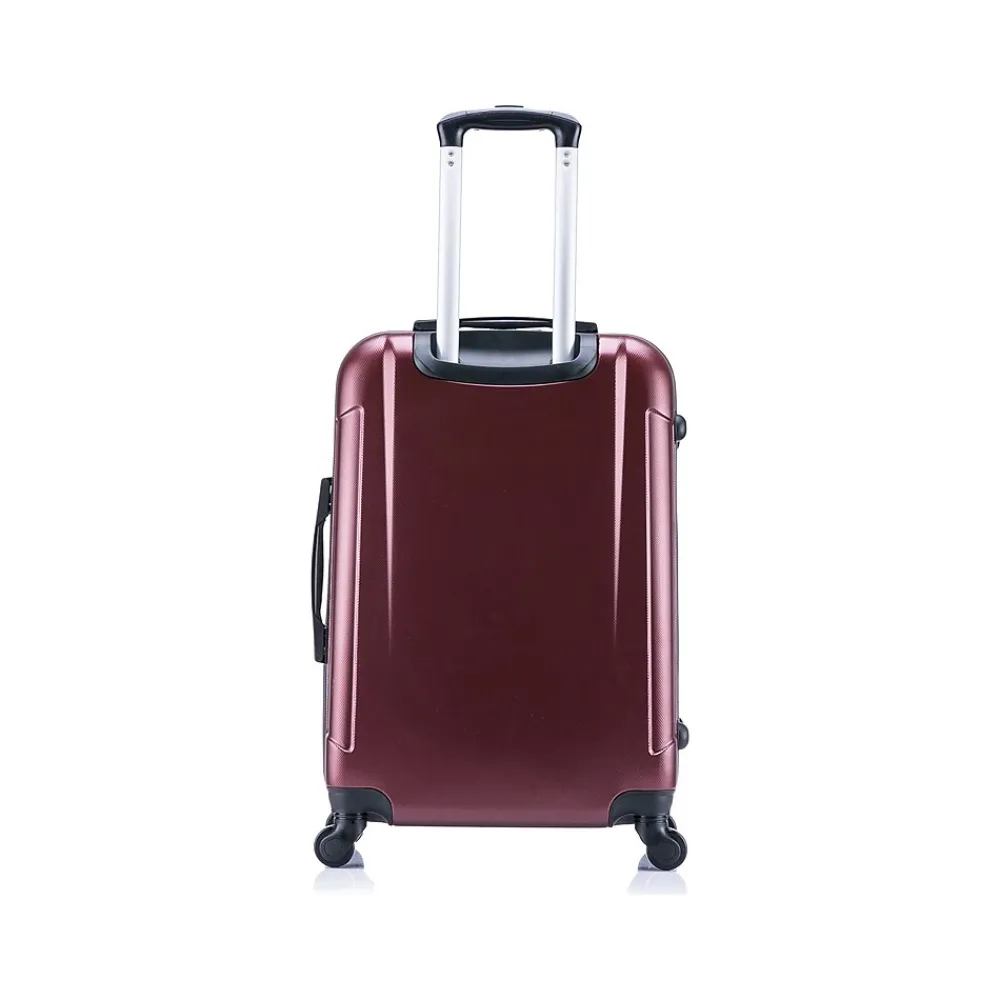 InUSA Pilot 3-Piece Hardside Spinner Luggage Set, Wine (IUPILSML-WIN)