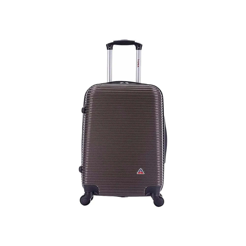 InUSA Royal 20" Hardside Carry-On Suitcase, 4-Wheeled Spinner, Brown (IUROY00S-BRO)