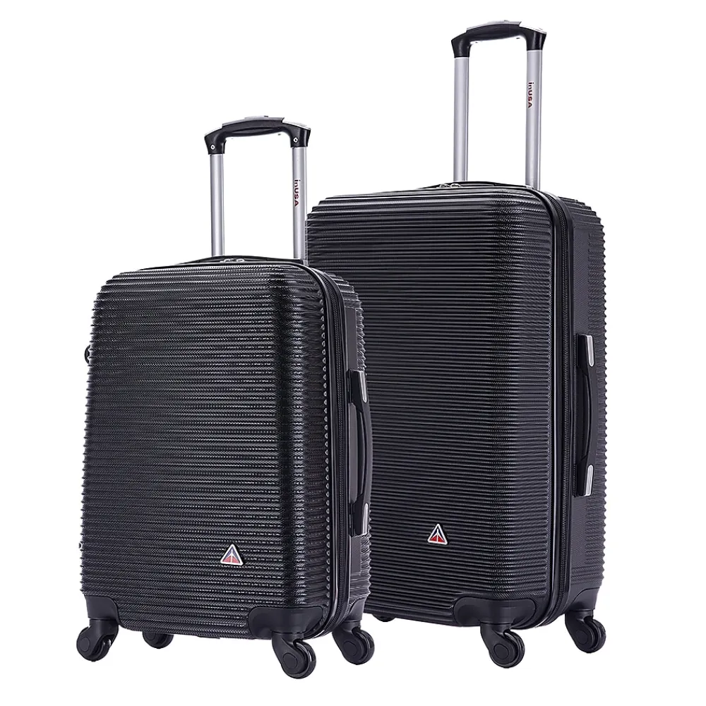 InUSA Royal 2-Piece Hardside Spinner Luggage Set, (IUROY0SM-BLK)