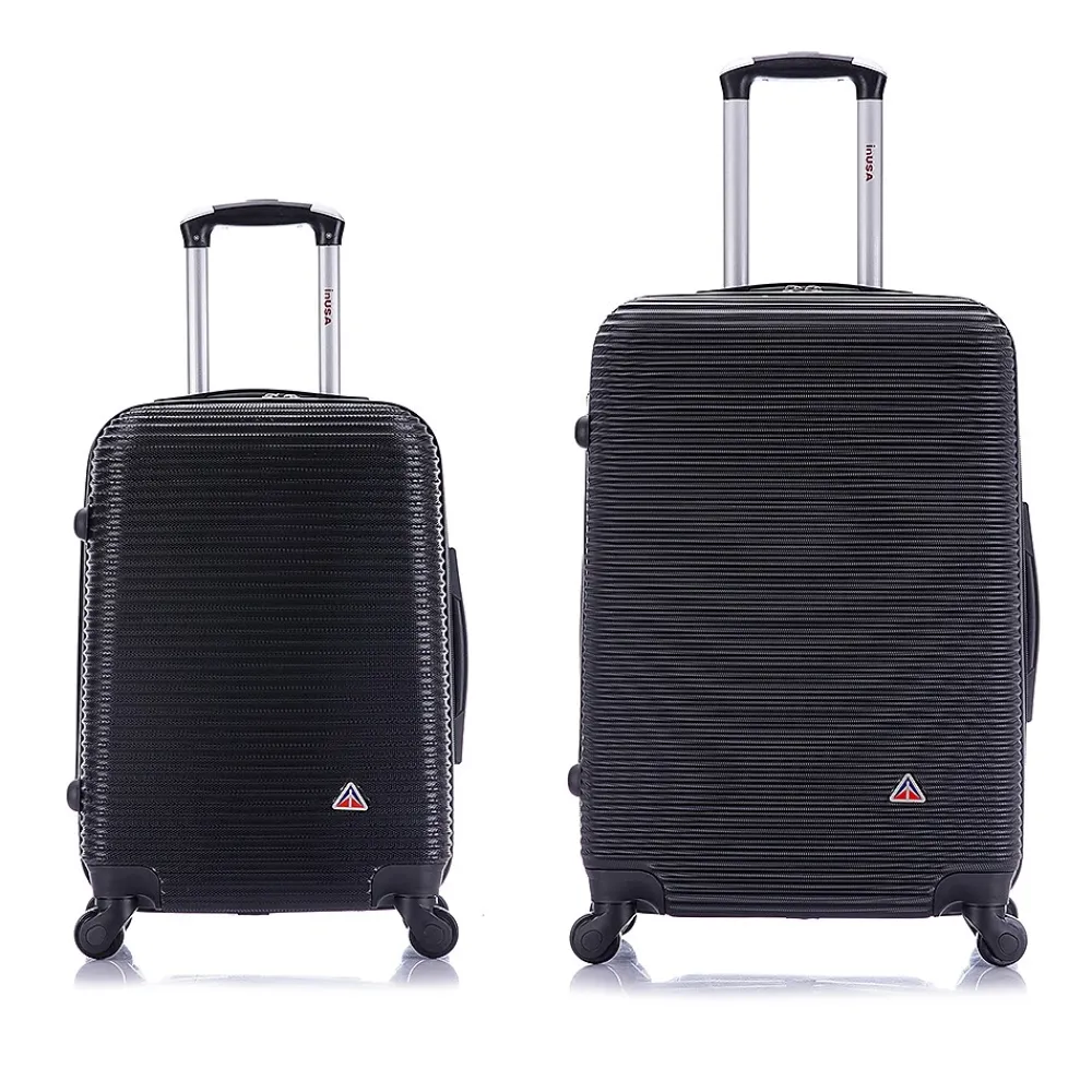 InUSA Royal 2-Piece Hardside Spinner Luggage Set, (IUROY0SM-BLK)