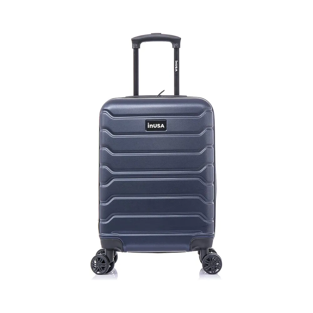 InUSA Trend 20" Hardside Carry-On Suitcase, 4-Wheeled Spinner, Blue (IUTRE00S-BLU)