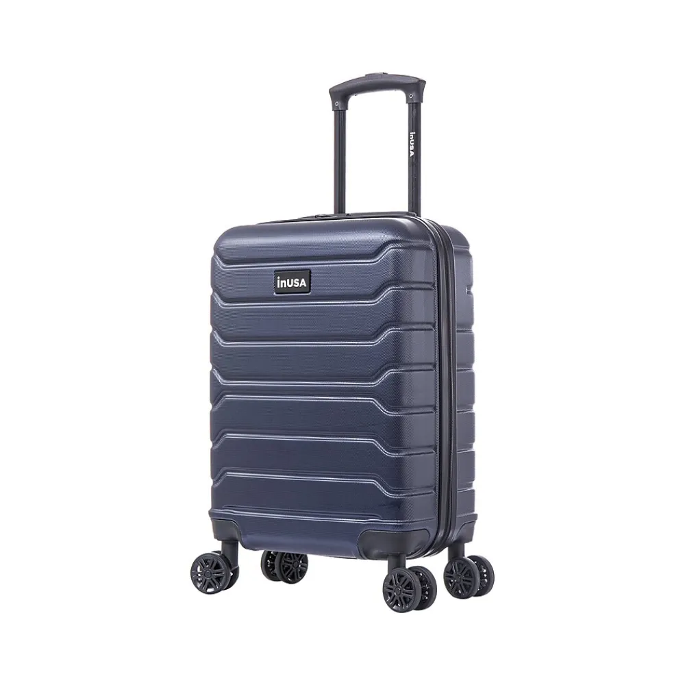 InUSA Trend 20" Hardside Carry-On Suitcase, 4-Wheeled Spinner, Blue (IUTRE00S-BLU)