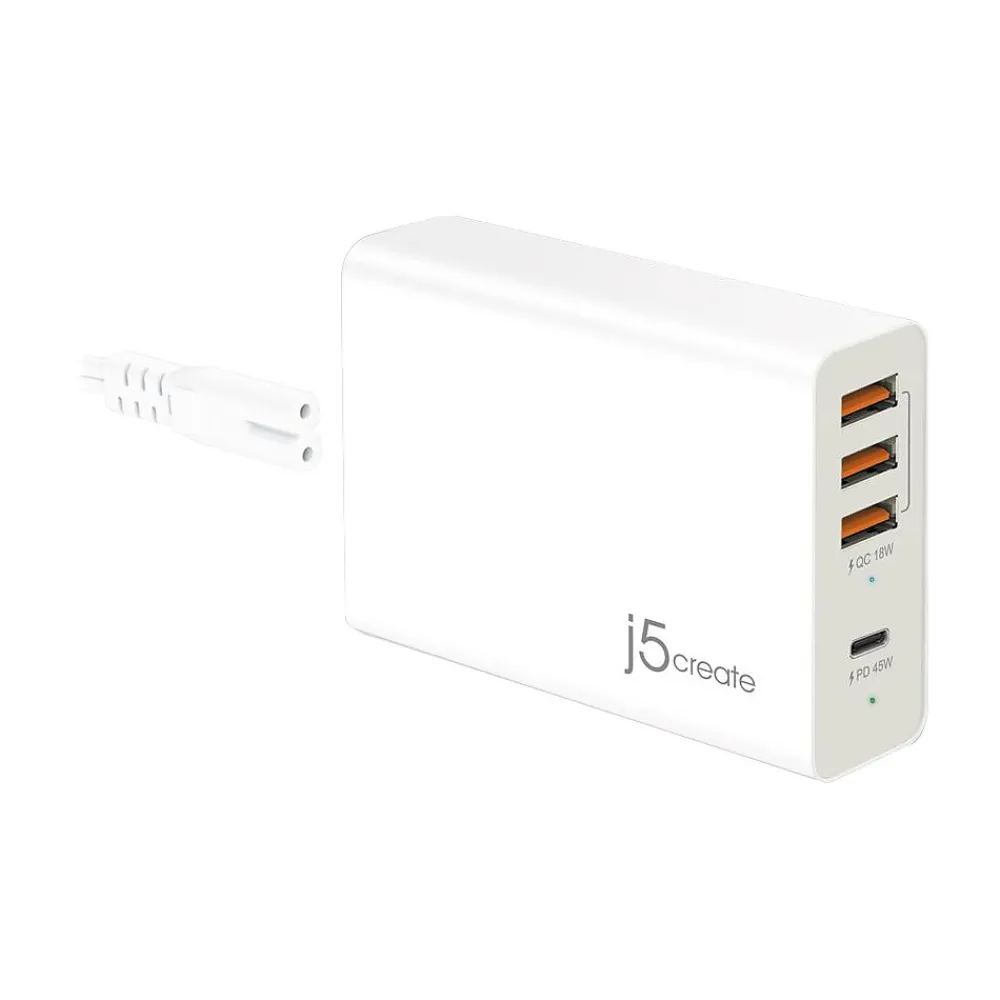 j5create 4-Port PD USB Charger, 5' (JUP4263)