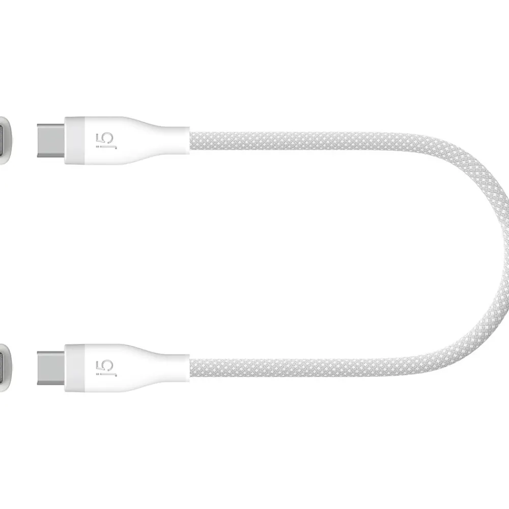 j5create USB Type-C to USB Type-C Charging Cable, 5.9 ft., Pure White (JUCX18L18W)