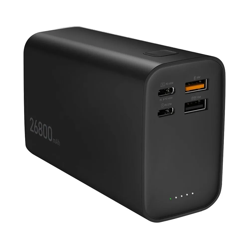 j5create USB-A/USB-C Power Bank, 26800mAh, Black (JPB26465)