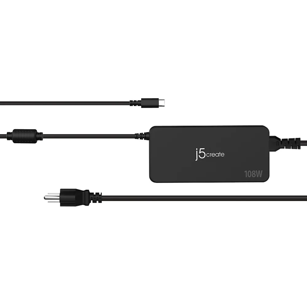 j5create 108W PD USB-C Super Charger, Black JUP34108