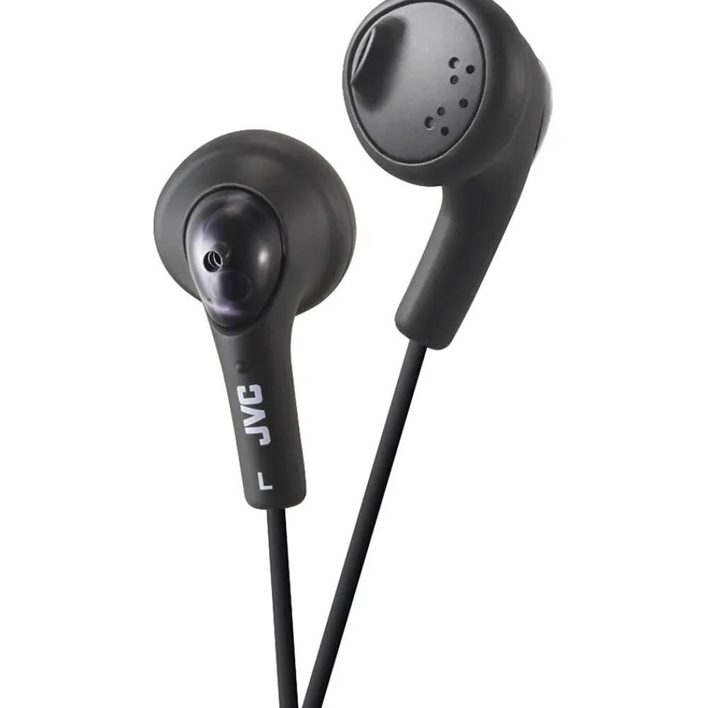 JVC Gumy In-Ear Earbud, Black (HAF160B)