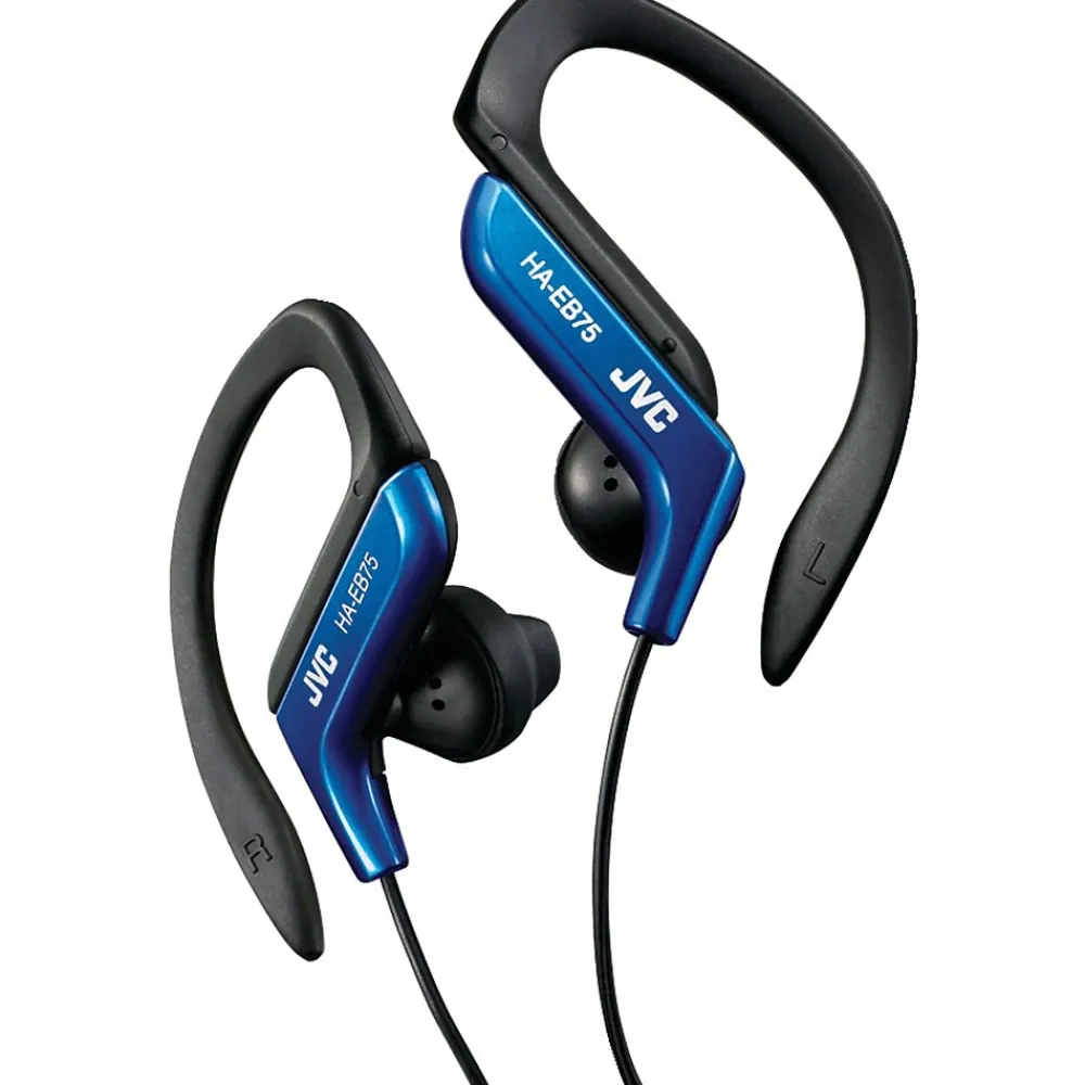 JVC HA-EB75A Stereo Sport Style Ear-clip Headphone, Blue