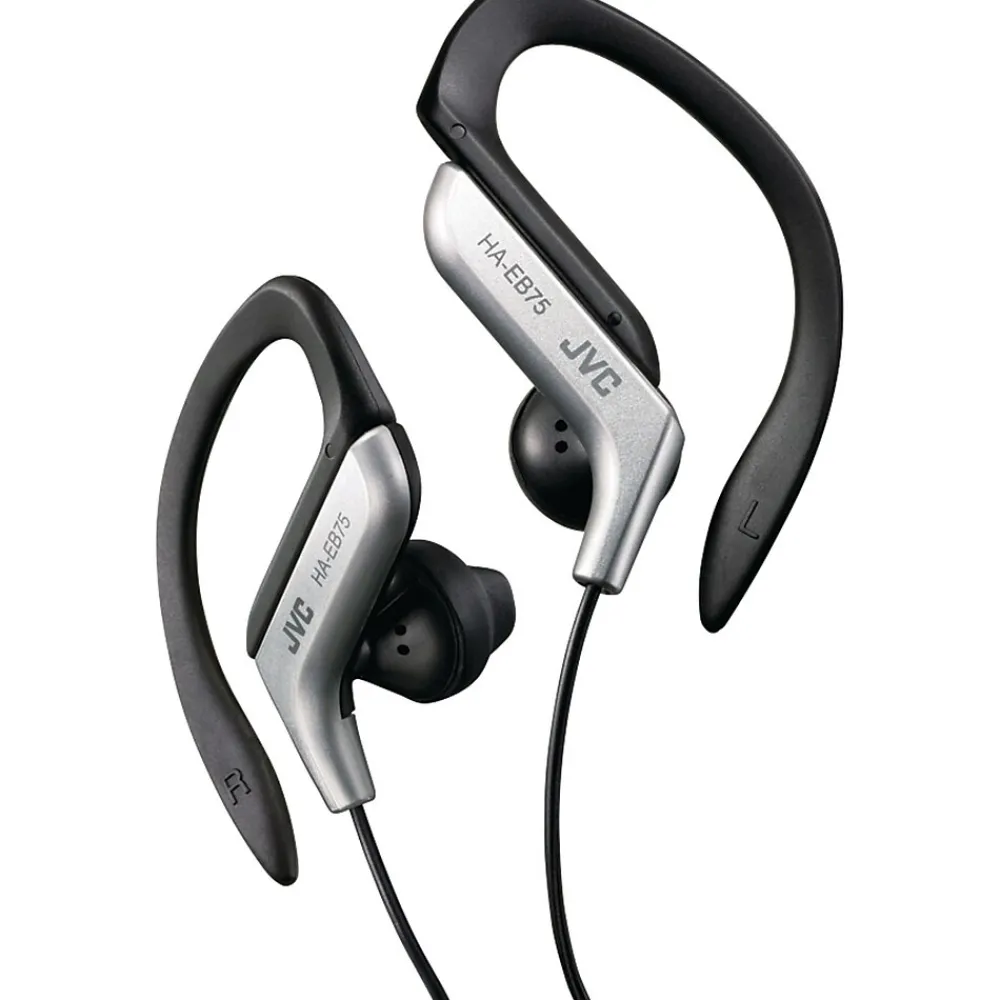 JVC HA-EB75S Stereo Sport Style Ear-clip Headphone, Silver