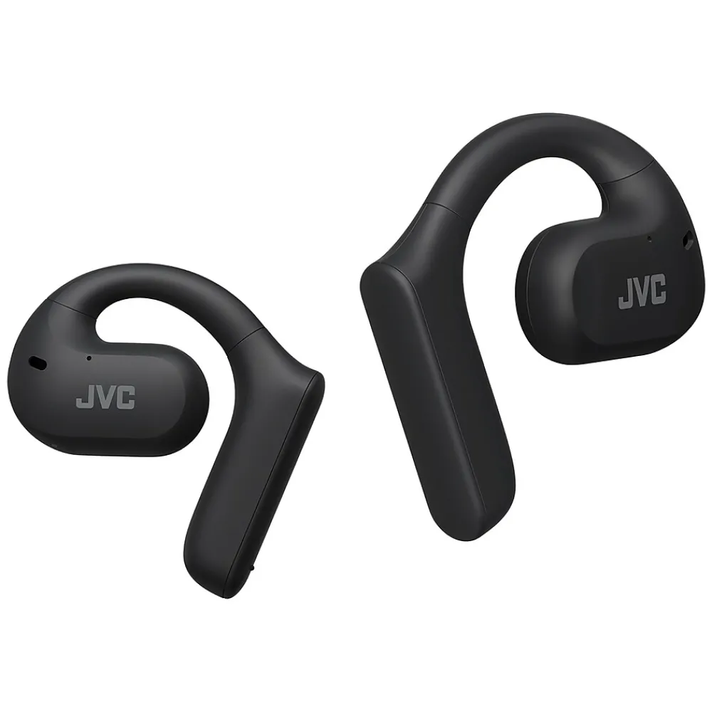 JVC True Wireless Active Noise-Canceling Nearphones with Charging Case, Bluetooth, Black (HANP35TB)