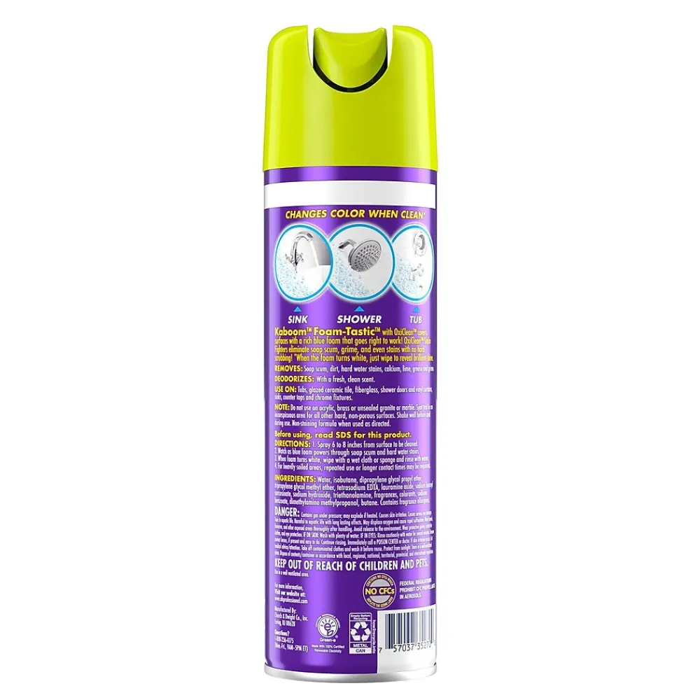 Kaboom OxiClean Foamtastic Bathroom Cleaner, Fresh Scent, 19 oz., 8/Carton (5703700071CT)