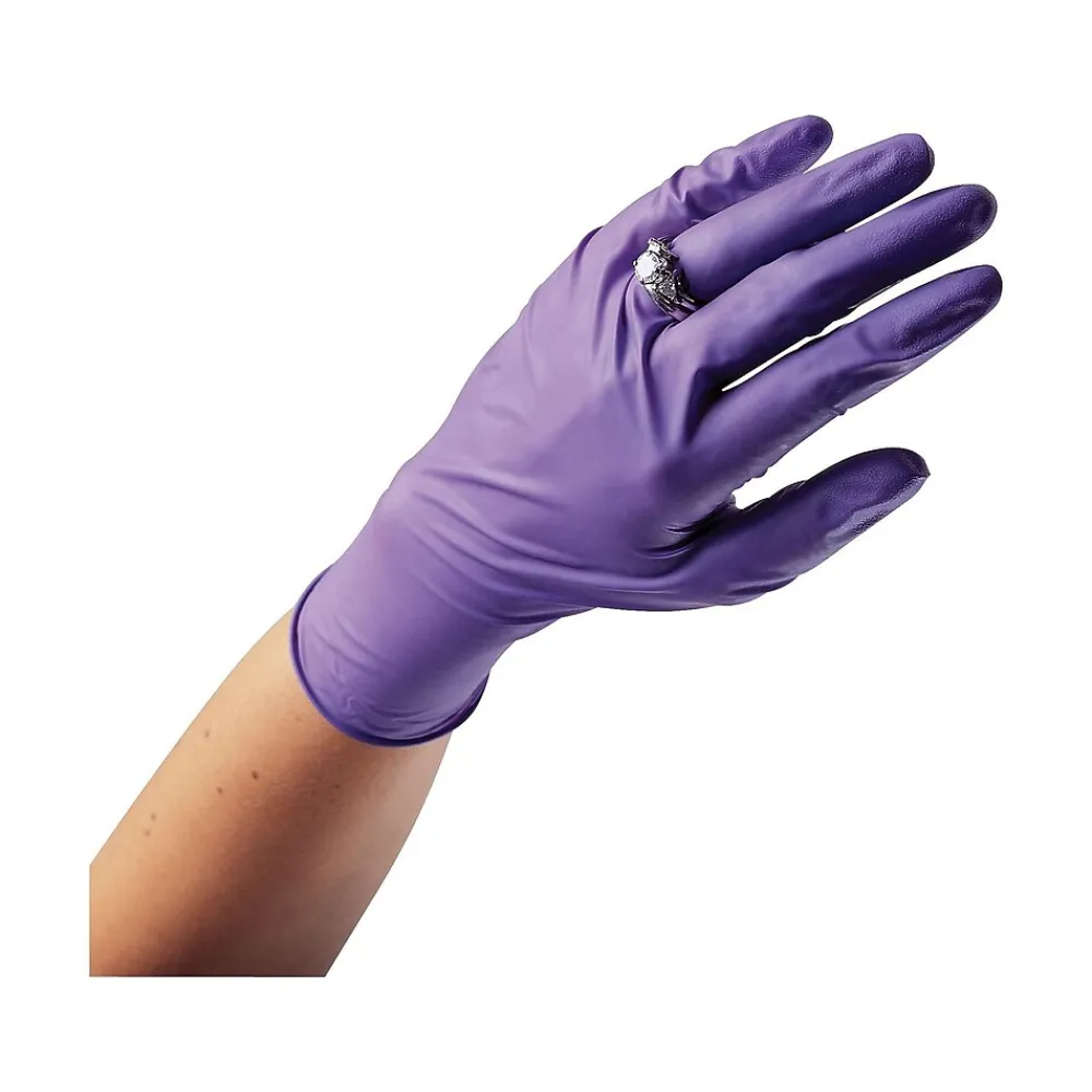 Kimberly-Clark Powder Free Nitrile Exam Gloves, Medium, Purple, 100/Box (55082)