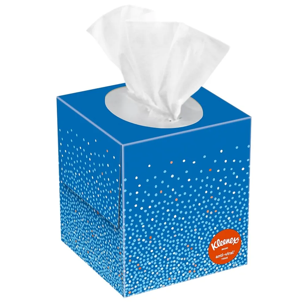 Kleenex Boutique Antiviral Facial Tissue, 3-Ply, 55 Sheets/Box, 27/Carton (49978)