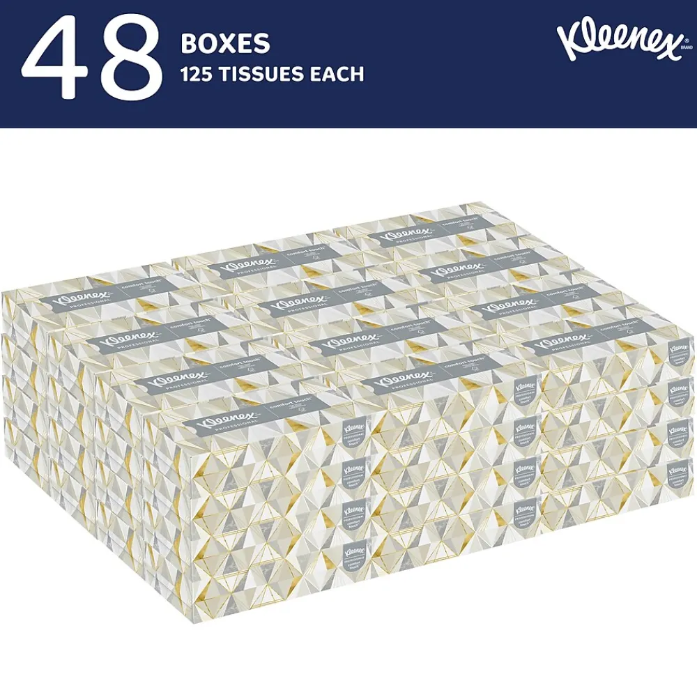 Kleenex Professional Standard Facial Tissue, 2-Ply, White, 125 Sheets/Box, 48 Boxes/Carton (21606)