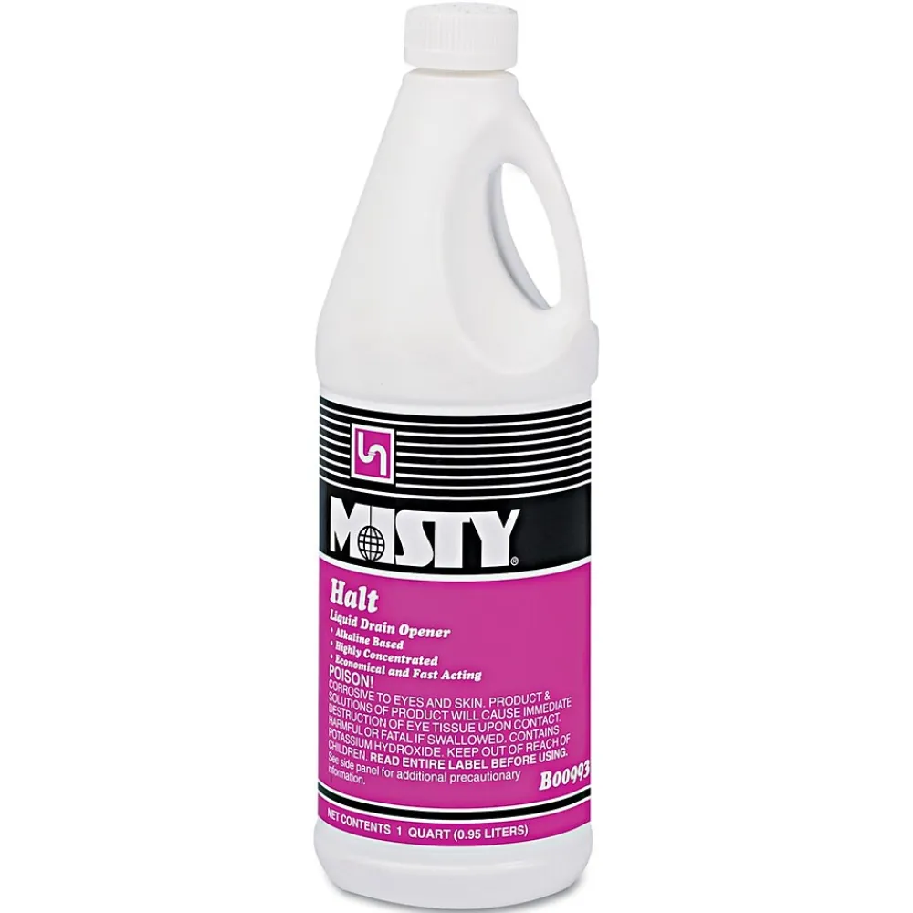 Lagasse Legasse Misty Halt Liquid Drain Opener Cleaner, 1 Quart, 12/Carton (R993-12)