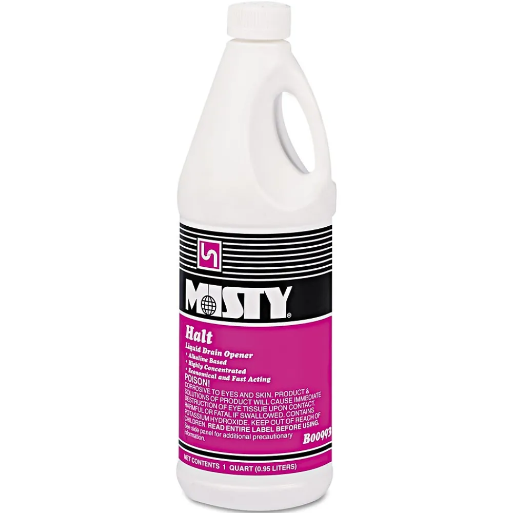 Lagasse Legasse Misty Halt Liquid Drain Opener Cleaner, 1 Quart, 12/Carton (R993-12)