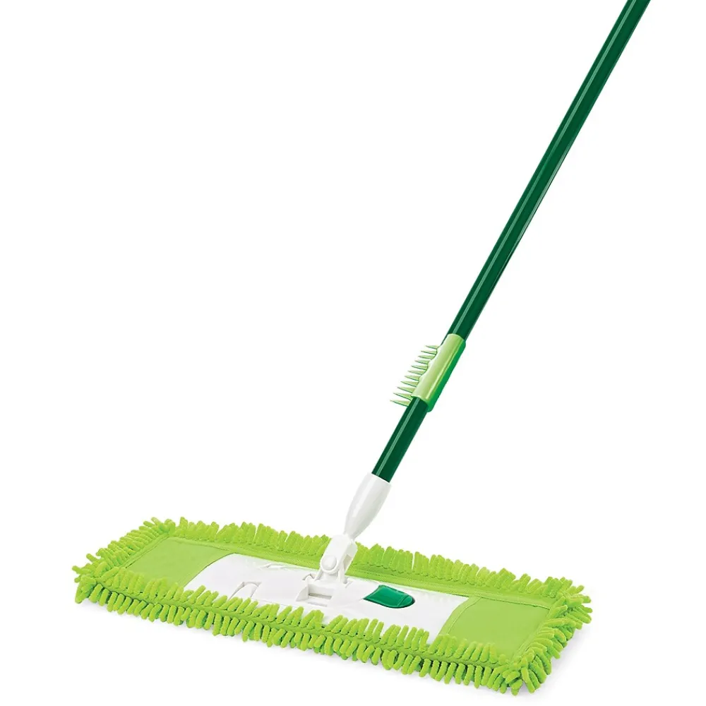 Libman Commercial Microfiber Fingers Dust Mop, Yellow & Green, 6/Carton (195)