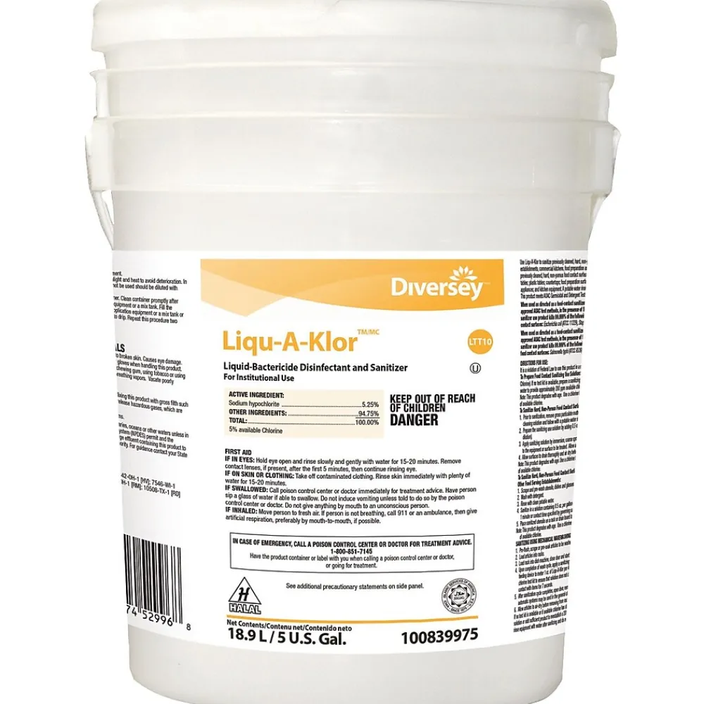 Liqu-A-Klor Liquid-Bactericide Disinfectant and Sanitizer, 5 Gallon (100839975)