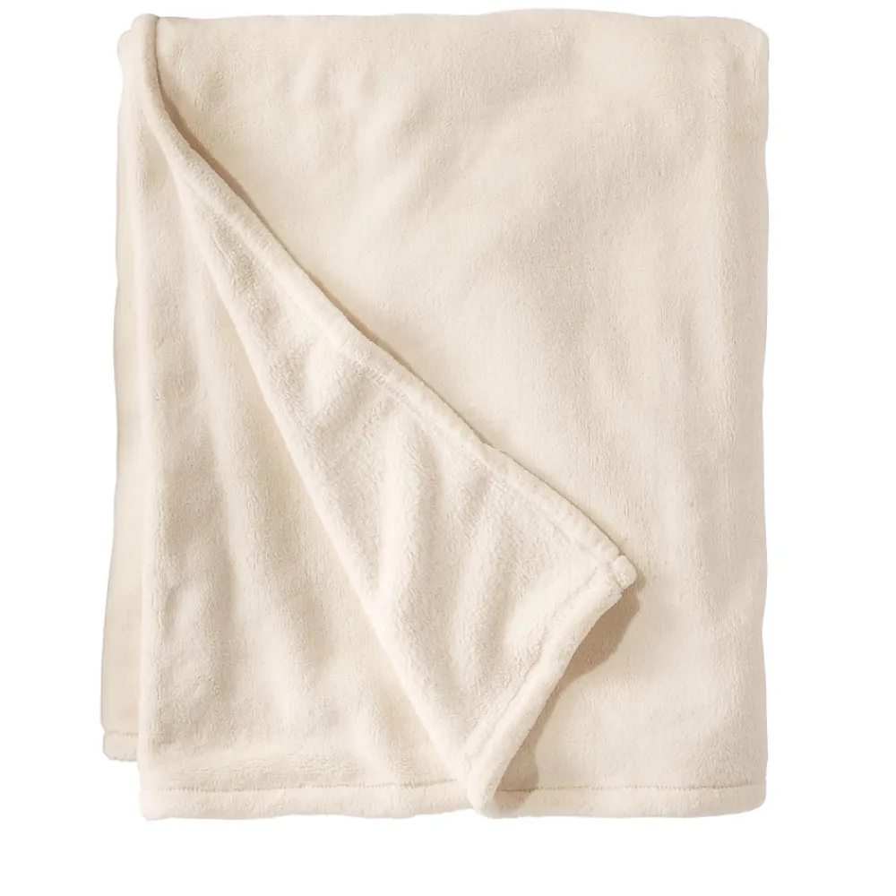 L.L.Bean Wicked Plush Throw, Antique White, Extra Large (0SAG301000)