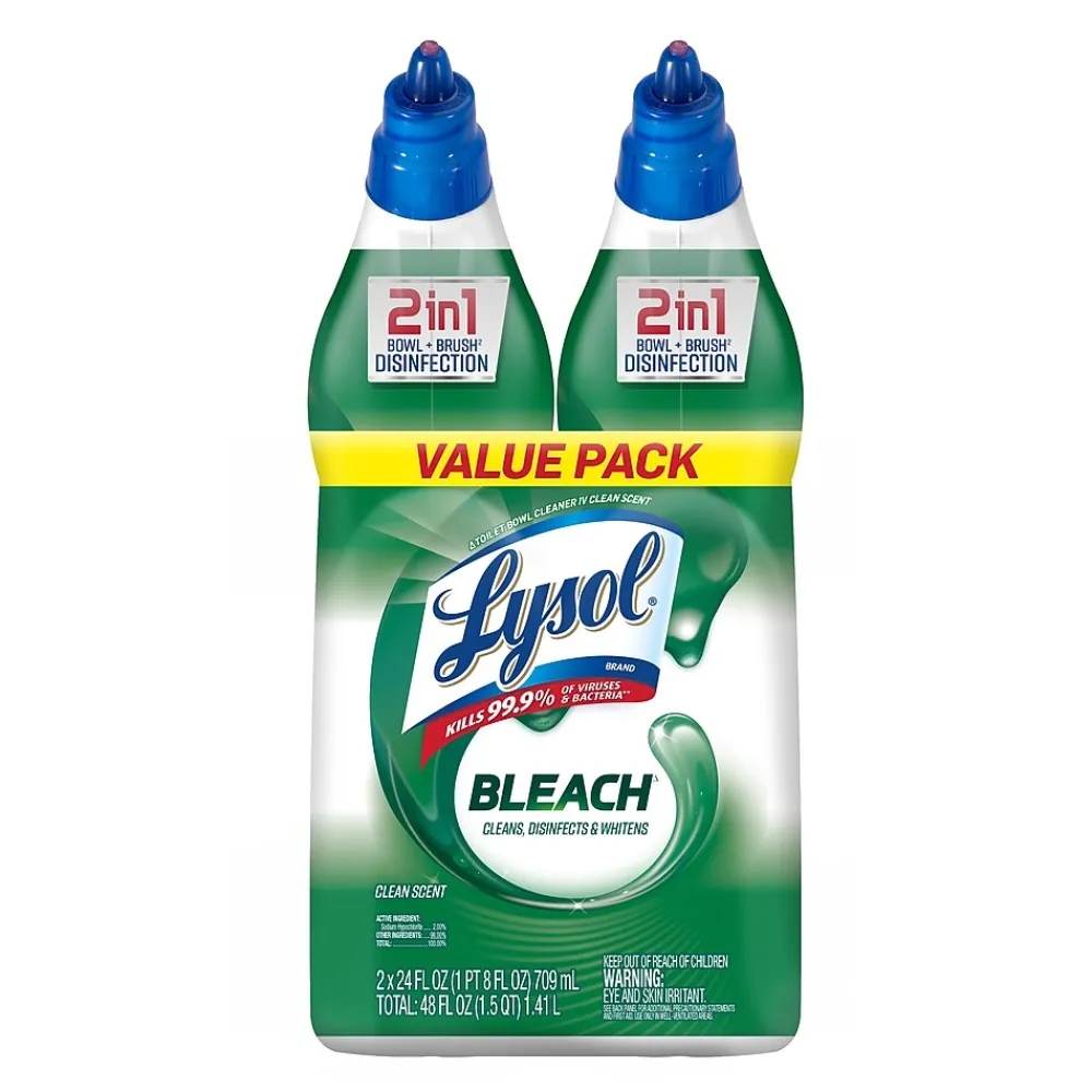 Lysol Disinfectant Bathroom Cleaner with Bleach, Liquid, 24oz (1920080078)