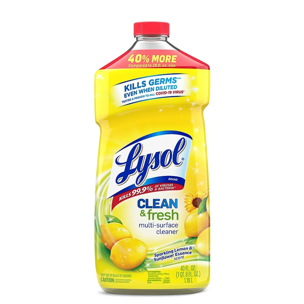 Lysol Power & Fresh Multi-Surface Cleaner, Sparkling Lemon & Sunflower, 40 oz., 9/Case (78626)
