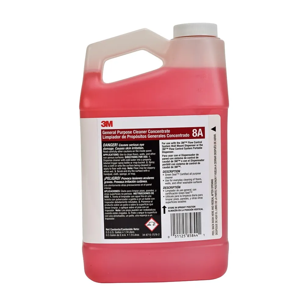 3M General Purpose Cleaner Concentrate 8A, 0.5 Gallon, 4/Carton (8A)