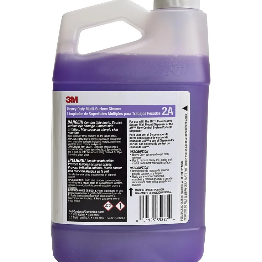 3M Heavy Duty Multi-Surface Cleaner Concentrate, 0.5 Gallon, 4/Case (2A)