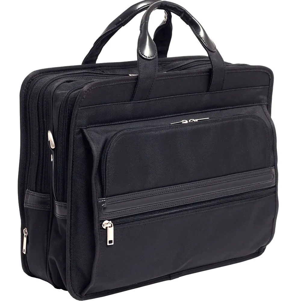 McKlein P Series Laptop Briefcase, Black Nylon (56445)