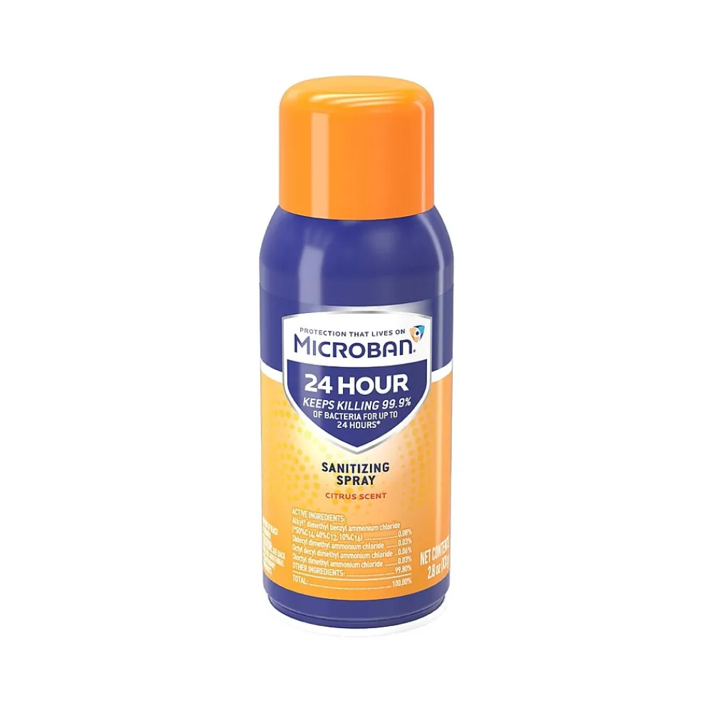 Microban 24 Disinfecting Sanitizing Spray, Citrus Scent, 2.8 Oz. (28078)