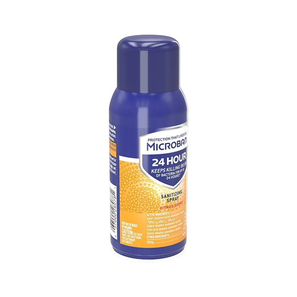 Microban 24 Disinfecting Sanitizing Spray, Citrus Scent, 2.8 Oz. (28078)