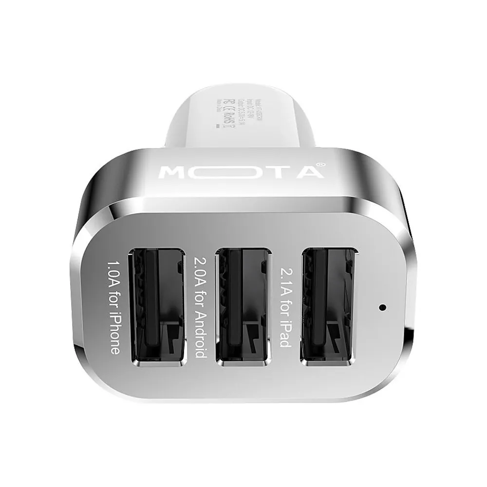 Mota USB Car Charger for Universal, White (MT-USBCRW)