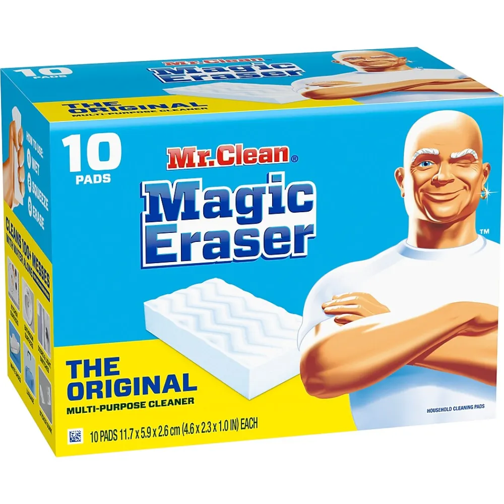 Mr. Clean Magic Eraser Original Scrubber, White, 10 Pads/Pack (32333/69516)