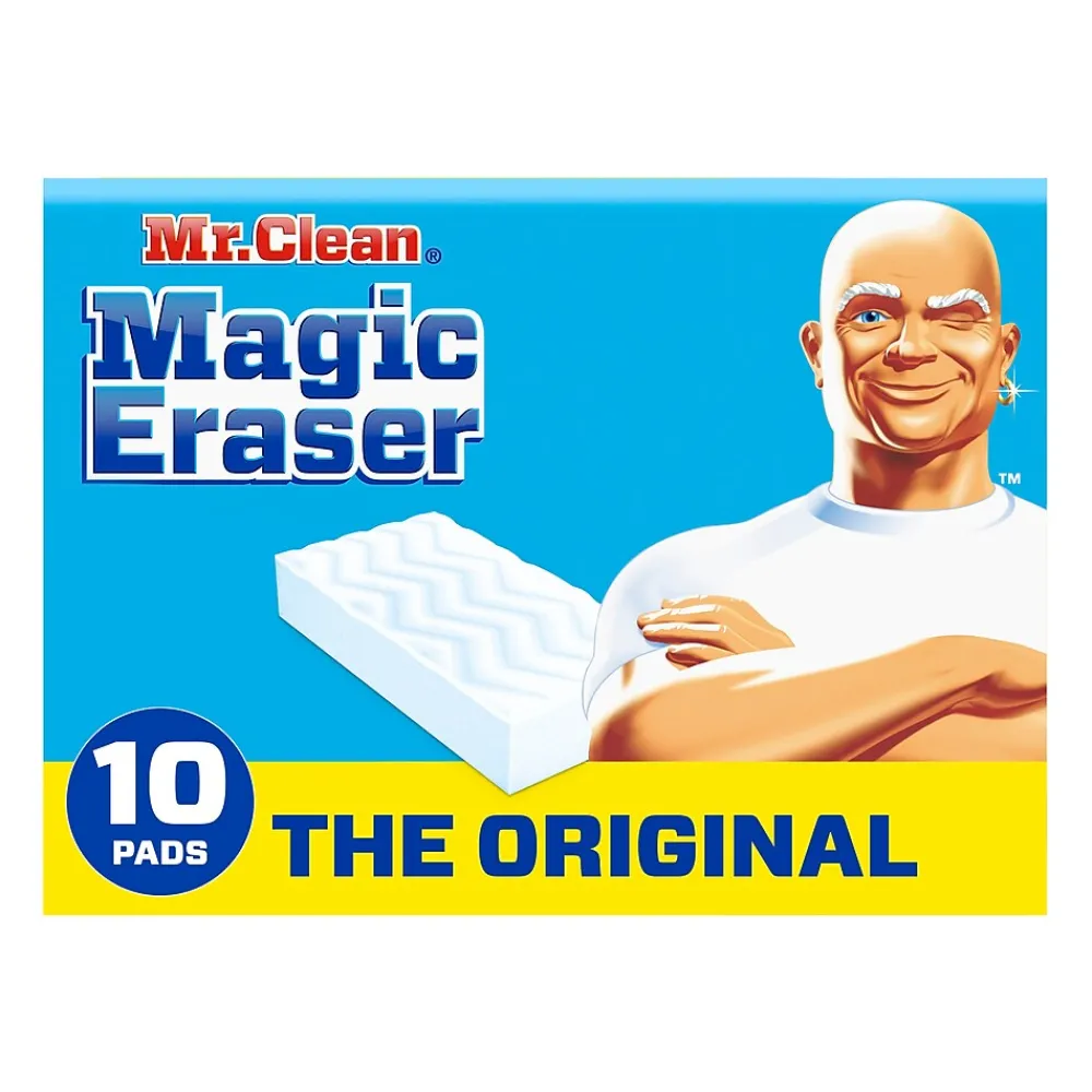 Mr. Clean Magic Eraser Original Scrubber, White, 10 Pads/Pack (32333/69516)