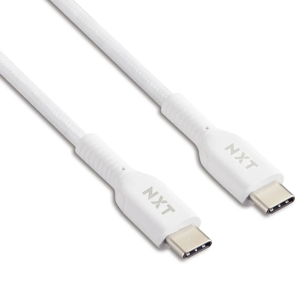 NXT Technologies ™ 6 Ft. Braided USB-C Cable, White (NX60470)