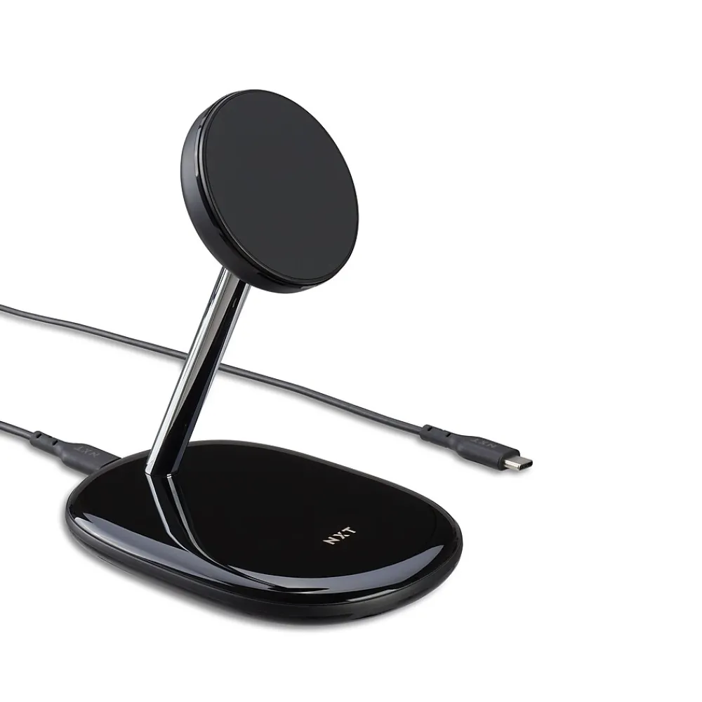 NXT Technologies ™ Magnetic Wireless Charging Stand with USB-C Cable for iPhone 12/13, Black (NX60458)