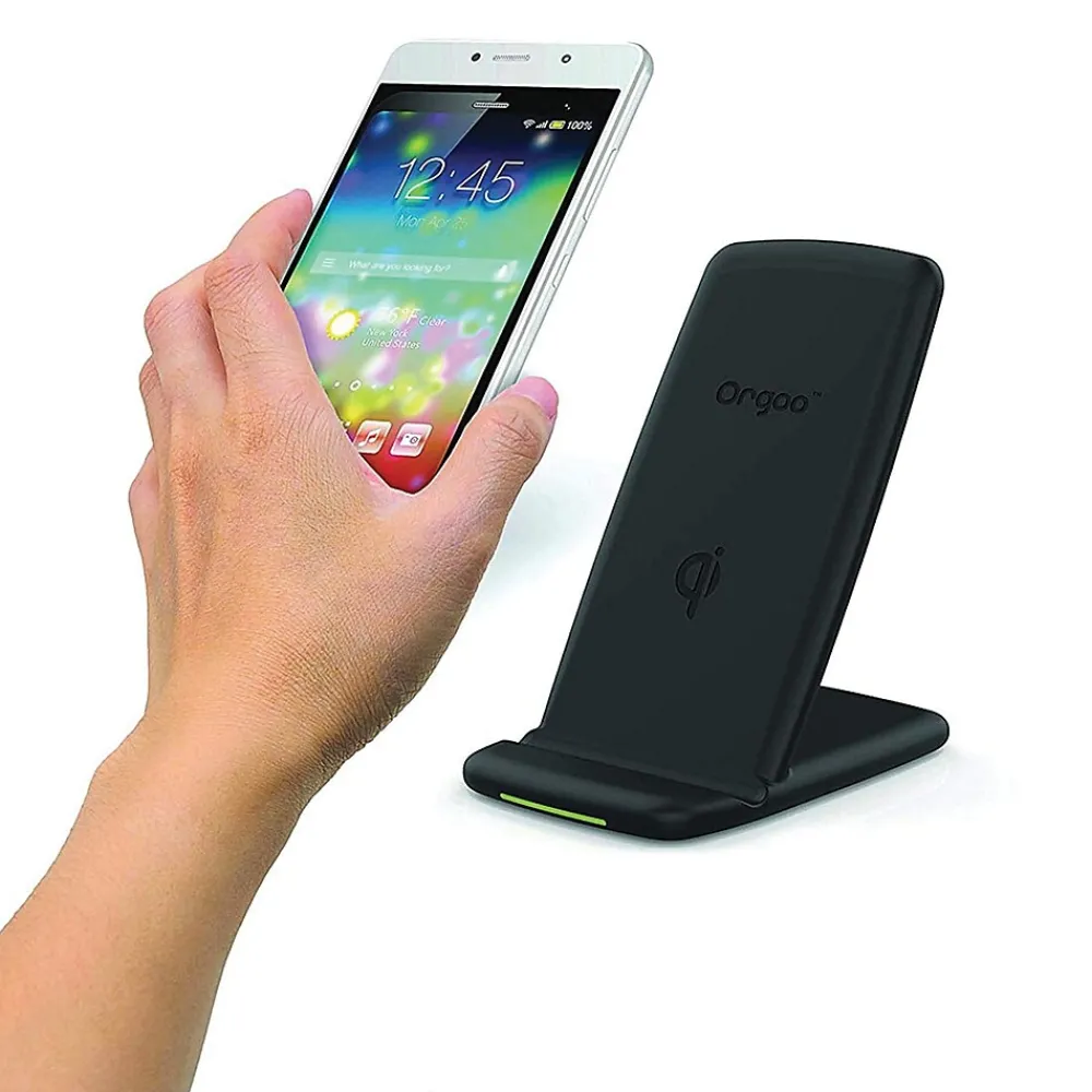 Orgoo Fast Wireless Qi-Certified Charger Stand (OW1/BLK)