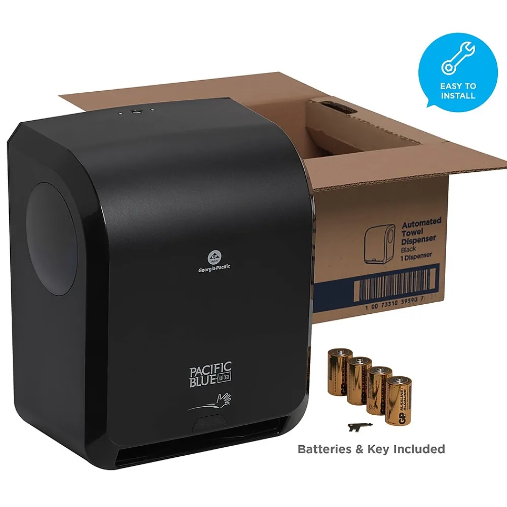 Pacific Blue Ultra Automated Hardwound Paper Towel Dispenser, Black (59590)