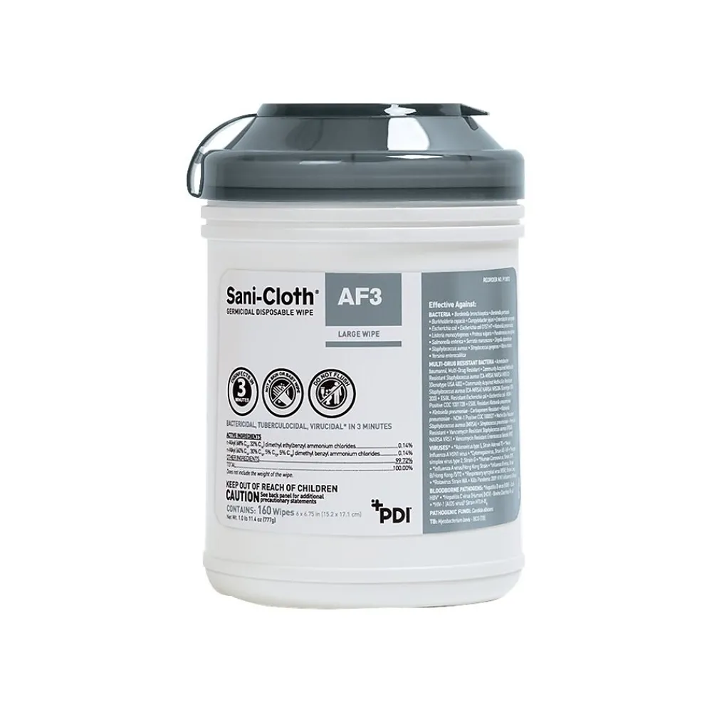 PDI Sani-Cloth AF3 Disinfecting Wipes, 160 Wipes/Container, 160/Pack (P13872)