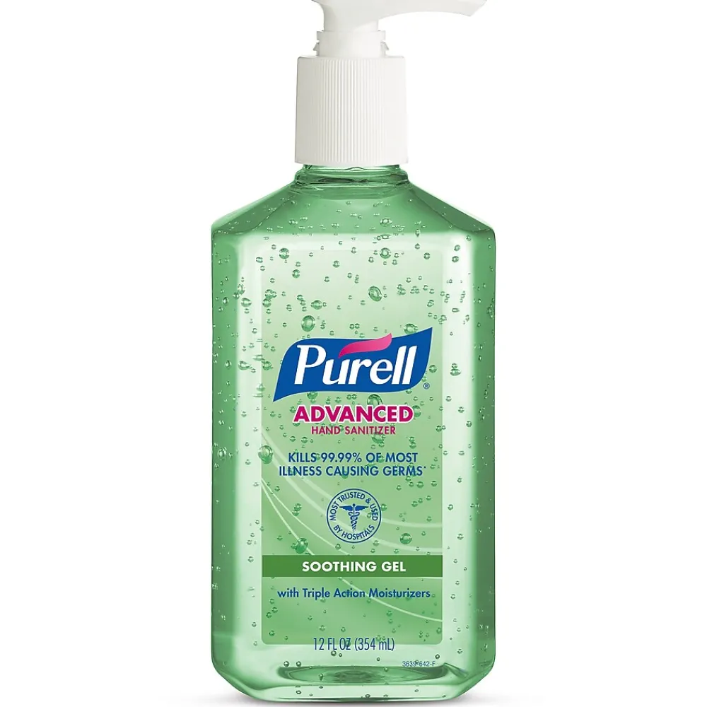 Purell Advanced 70% Alcohol Gel Hand Sanitizer, Fresh Scent, 12 oz. (3639-12)