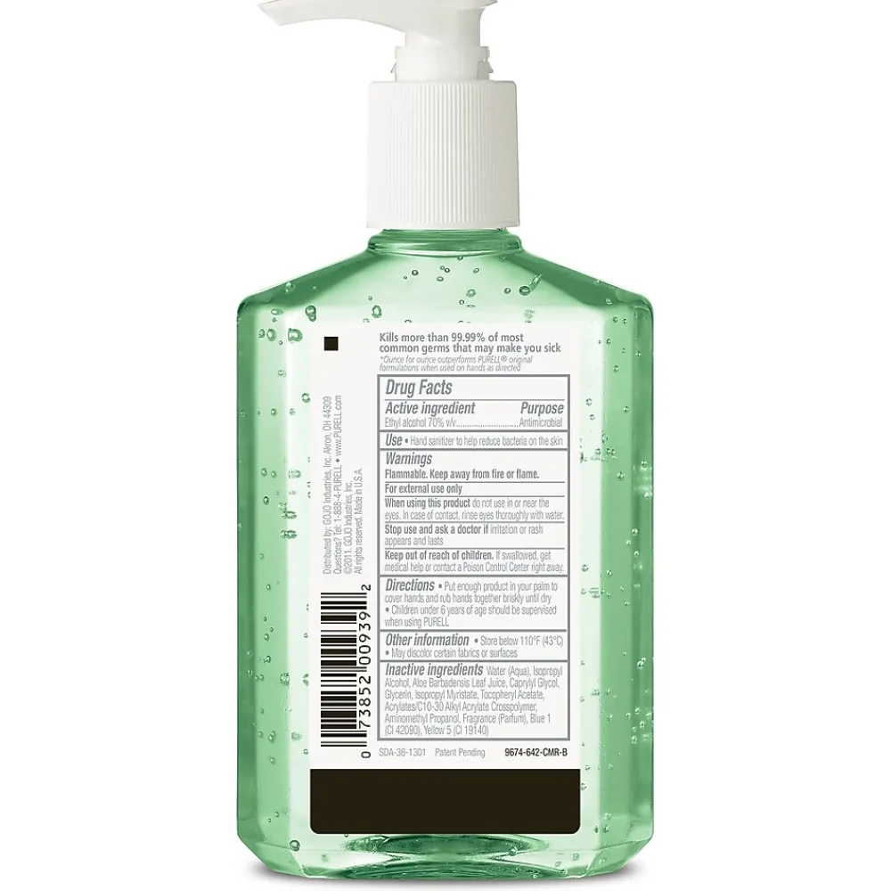 Purell Advanced Soothing 8 oz. Gel Hand Sanitizer, Fresh Scent (9674-12)