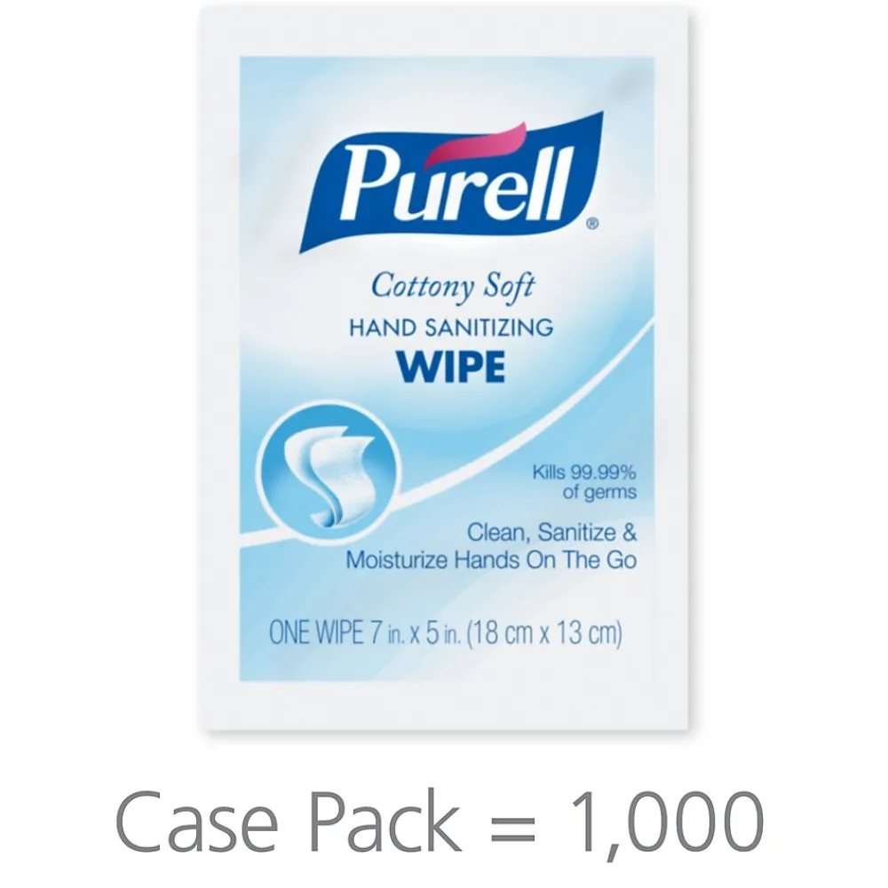 Purell Cottony Soft Antibacterial Hand Sanitizing Wipes, 1000/Carton (9026-1M)