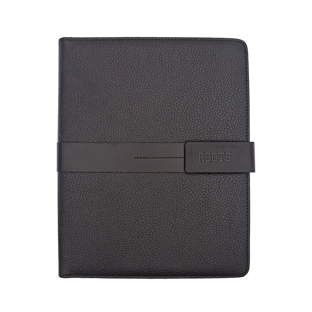 ROOTS Executive Padfolio with Magnetic Closure, Black (RQ7PF-14)