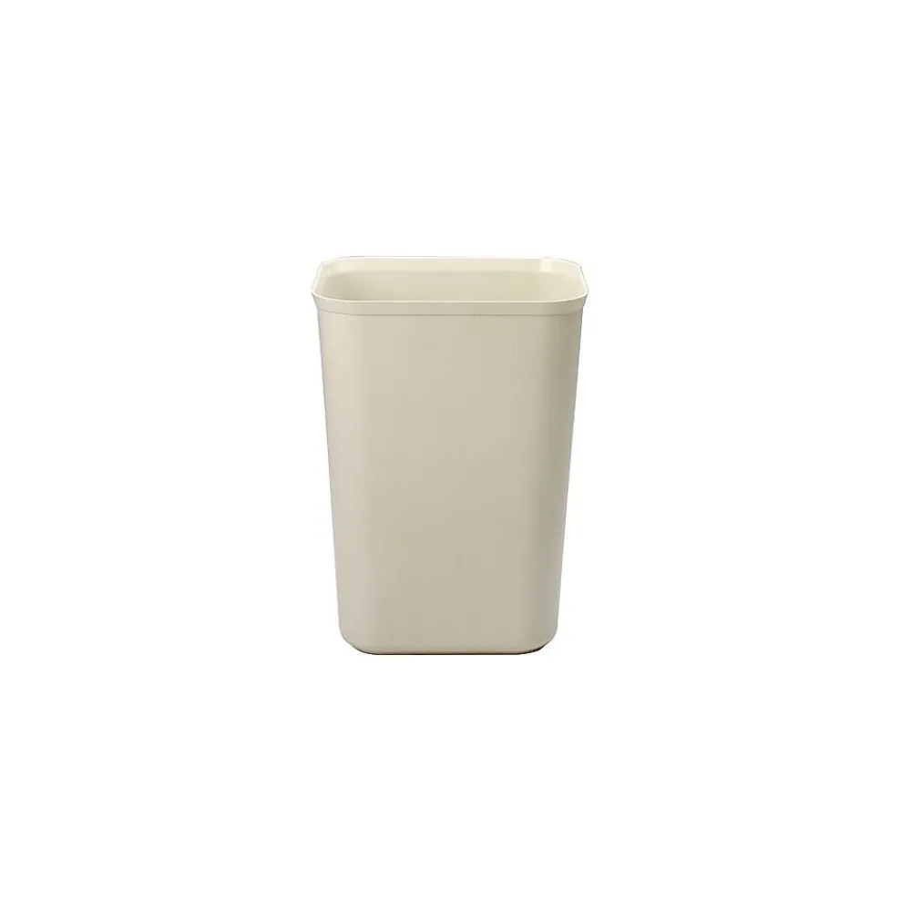 Rubbermaid Fire-Resistant Polyester Wastebasket Trash Can, 10 Gallons, Beige (FG130600BEIG)